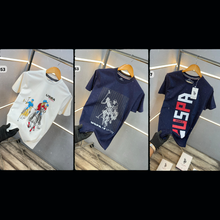 US Polo Combos set of 3 Round Neck T-Shirts