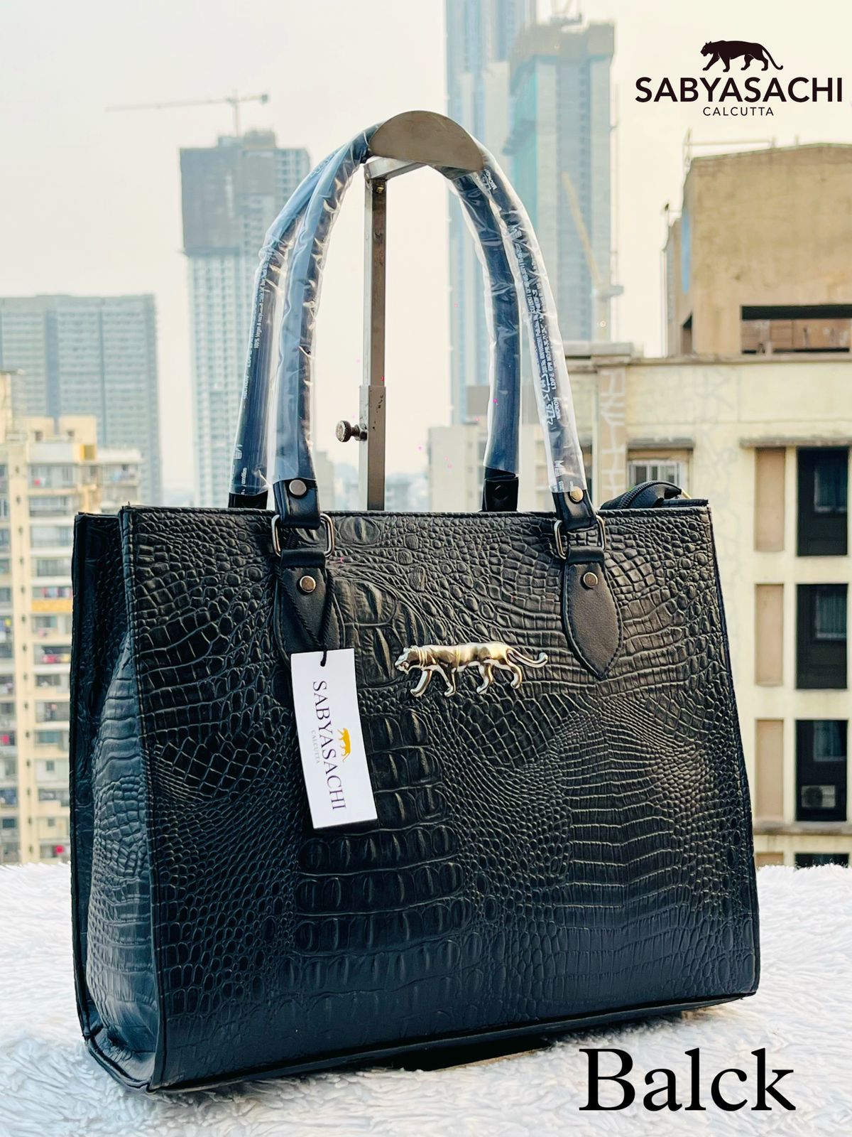 Sabyasachi Crocodile Leather Tote Bag