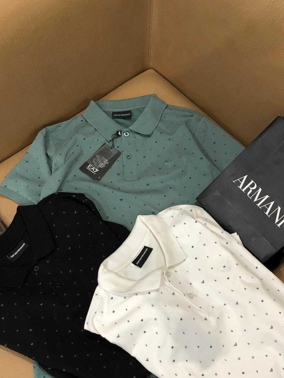Armani Premium Cotton Lycra Polos