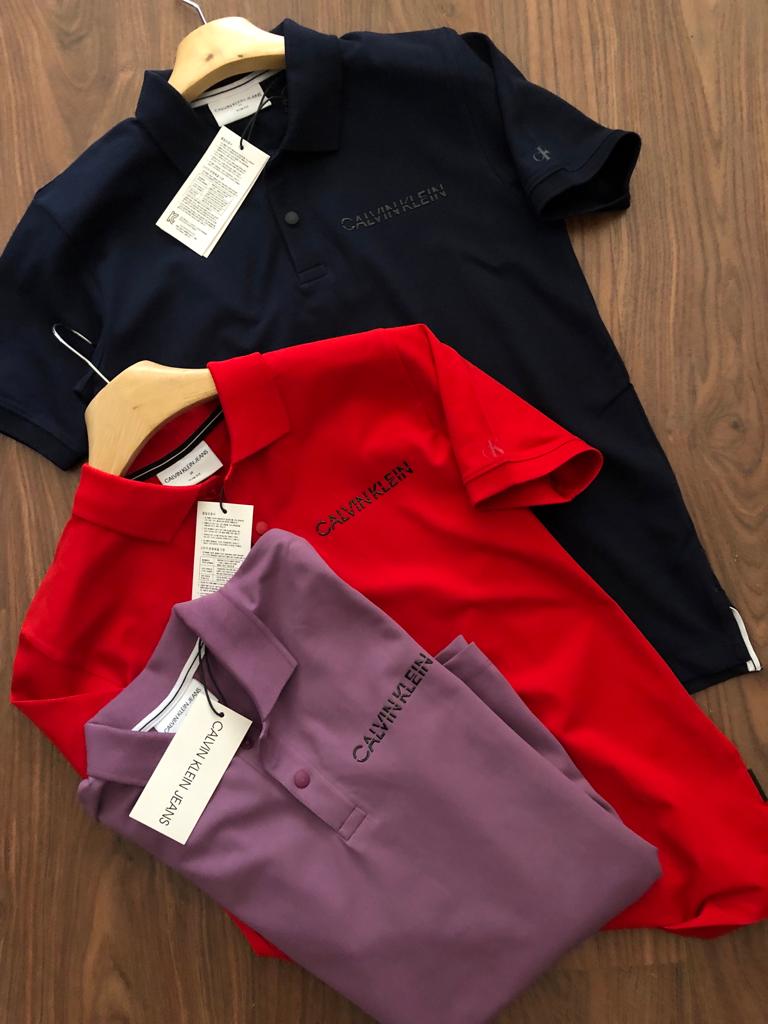 Calvin Imported Cotton Lycra Polos
