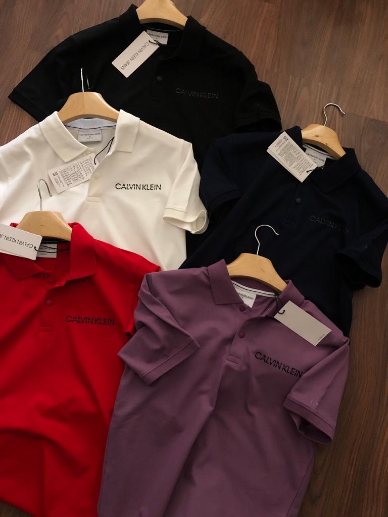 Calvin Imported Cotton Lycra Polos