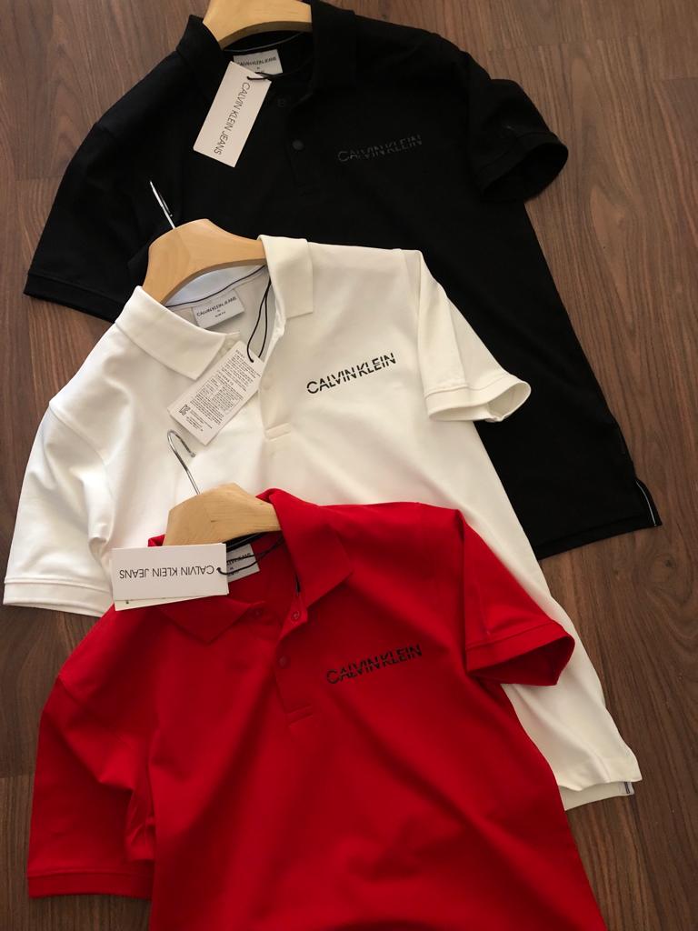 Calvin Imported Cotton Lycra Polos