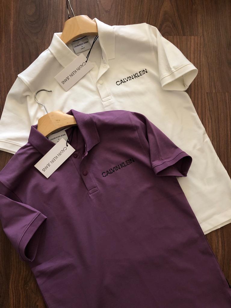 Calvin Imported Cotton Lycra Polos