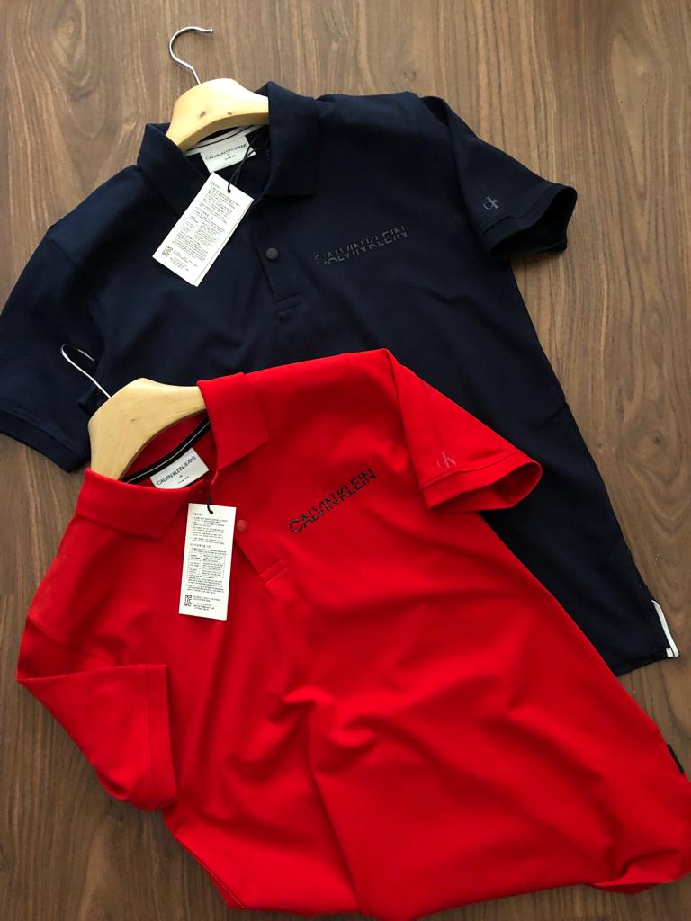 Calvin Imported Cotton Lycra Polos