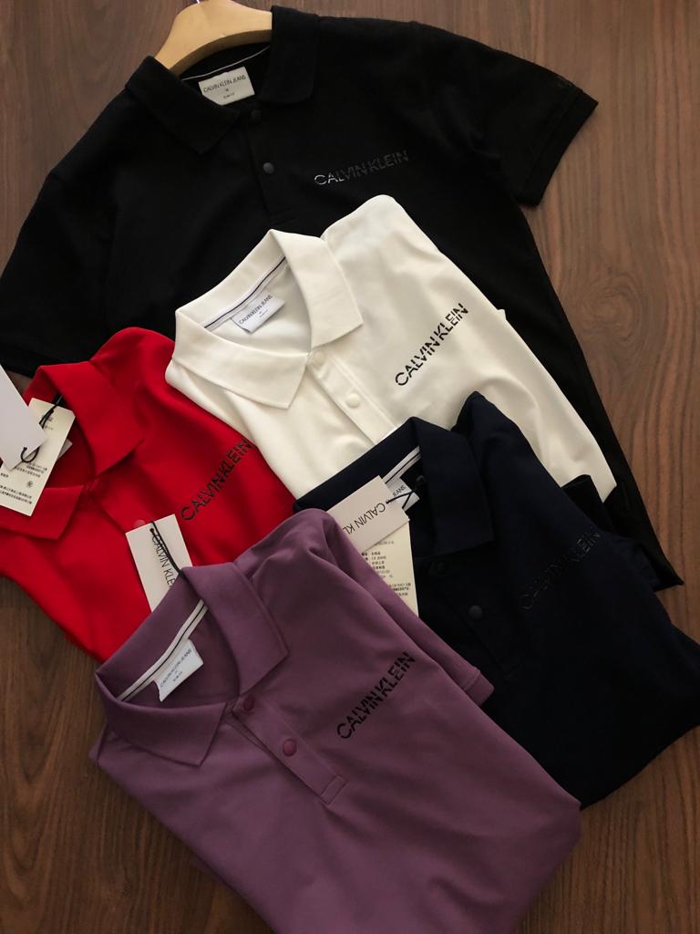 Calvin Imported Cotton Lycra Polos