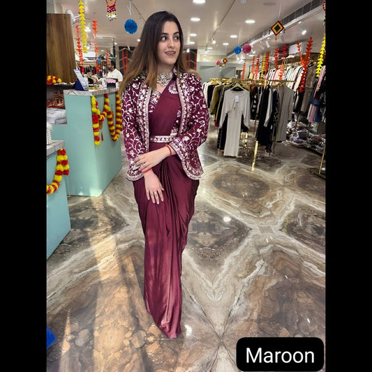 Ready To Wear Saree With Jacket Saree Design Launch
