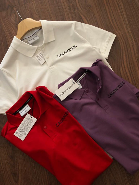 Calvin Imported Cotton Lycra Polos