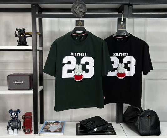 Tommy Heavy Eco Cotton With Lycra Round Neck Oversize T-Shirt