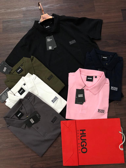 Hugo Boss Premium Cotton Lycra Polos