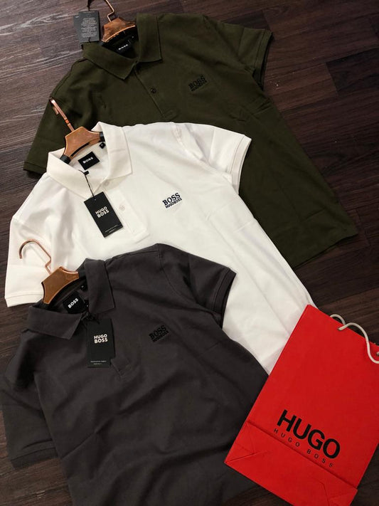 Hugo Boss Premium Cotton Lycra Polos