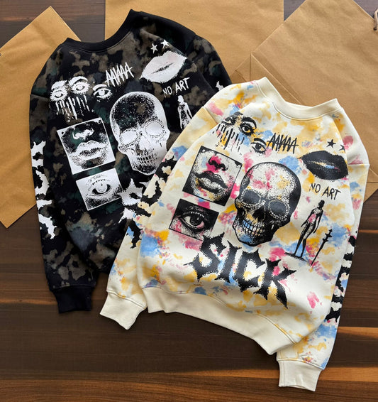 LUXURY  ARTICLE  PREMIUM  SWEATSHIRTS SKULL