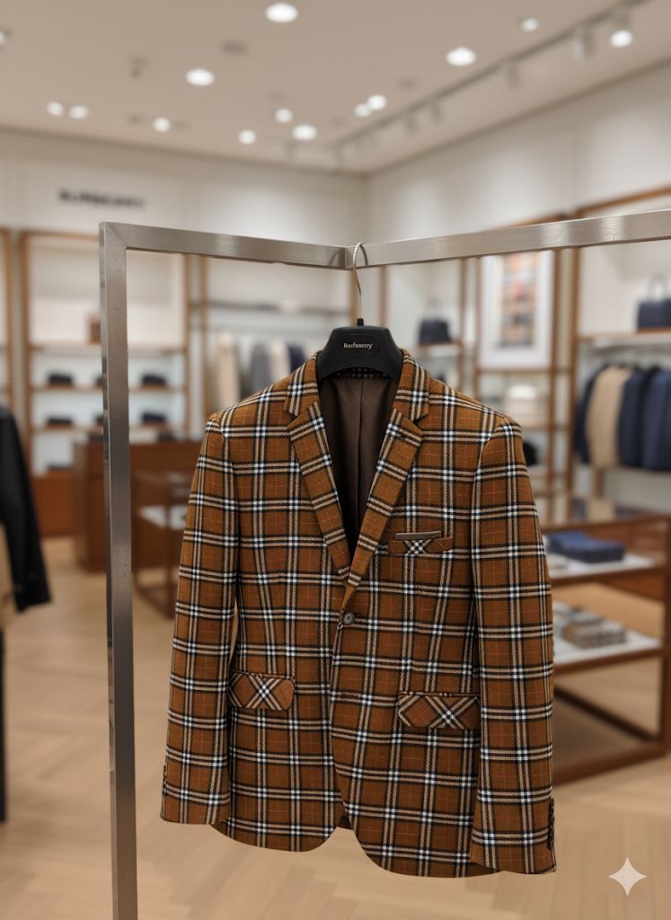 BURBERRY IMPORTED TWEED FABRIC WOOL BLAZERS