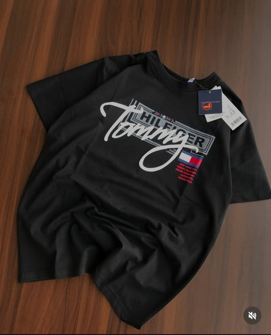 TOMMY HILFIGER  Round Neck Drop Shoulder Tshirt